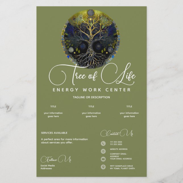 Flyer Luna Rising | Árvore da Vida (Frente)