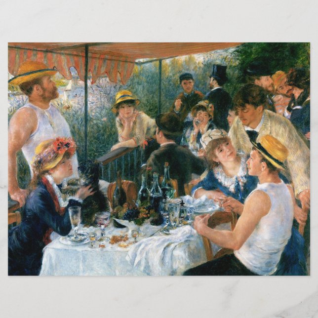 Flyer Luncheon do Partido Barco de Renoir (1881) (Frente)