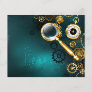Flyer Lupa no estilo Steampunk