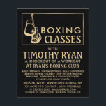 Flyer Luvas de Boxing Pretas e Douradas, Anúncio de Clas<br><div class="desc">Luvas De Boxing Pretas E Douradas,  Folhetos De Advert De Classe De Boxing Na Loja De Cartão de visita.</div>