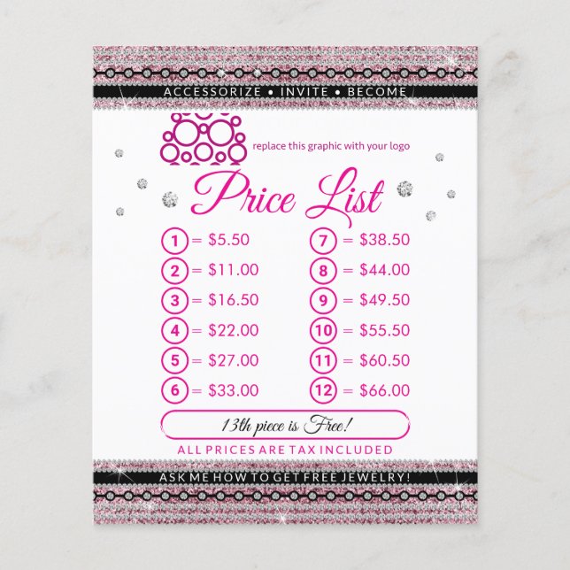 Flyer Lúx de Diamante Rosa Selvagem (Frente)