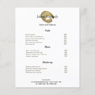 Flyer Luxe Faux Dourado Rustic Elegante Moderno Mínimo