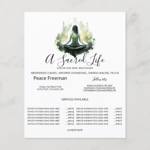 Flyer Luz enraizada Meditação Feminina Sagrada