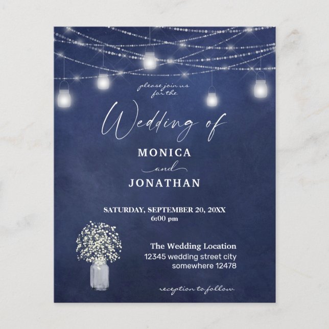 Flyer Luzes de cordas do quadro negro de hálito do bebê (Frente)