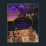 Flyer Luzes de Natal ou LED externo permanente<br><div class="desc">O Natal Acende Dois Folheto De Instalação De Fotos. Instalação alterável por cor do LED de fora permanente ou feriado.</div>