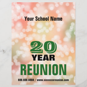 Flyer Luzes do partido Reunião Escolar