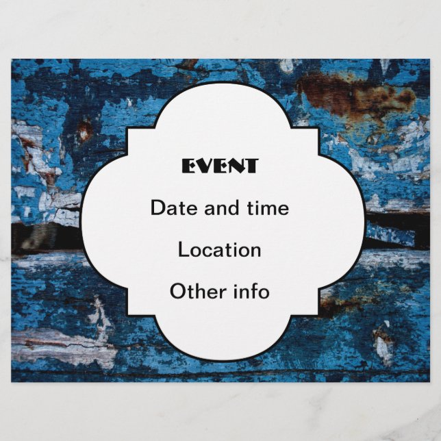 Flyer Madeira pintada azul (Frente)