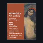 Flyer Madonna Por Edvard Munch, Art Dealer, Galeria<br><div class="desc">Madonna de Edvard Munch,  Art Dealer,  Folheto de Publicidade de Galeria da Loja de Cartão de visita.</div>