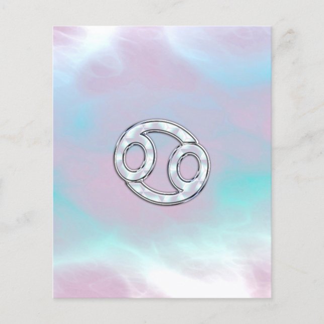 Flyer Mãe do Cancer do Estilo Pérola Zodiac (Frente)