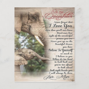 Flyer Mãe Para A Minha Carta De Filha, Presente De Aniv