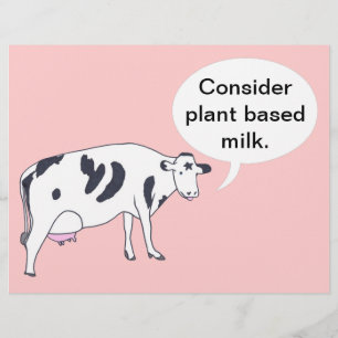 Flyer Mãe Vaca, Considere leite baseado em plantas, panf