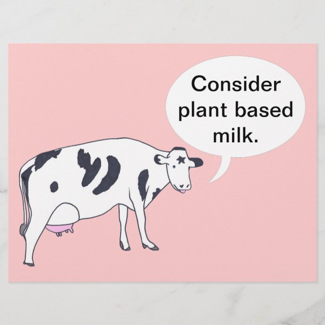 Flyer Mãe Vaca, Considere leite baseado em plantas, panf (Frente)