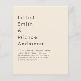 Flyer Magnolia Cream Modern Wedn Typografia