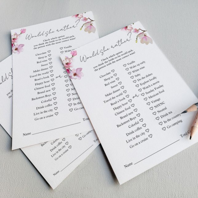 Flyer Magnolia Romântica De Aquarela Ela Preferencialmen (Criador carregado)