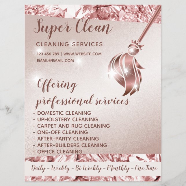 Flyer Maid Clearing House Rosa (Frente)