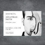 Flyer Mais velho de promoção de concerto de fotos person<br><div class="desc">Este folheto de modelo de foto preto e branco editável é ideal para promover recitais de mais velho, júnior ou formando ou concertos de música, seja você um violinista, saxofonista, clarinetista, cantor, profissional ou estudante. Com seu design moderno e simples, ele serve como uma solução versátil para criar materiais de...</div>