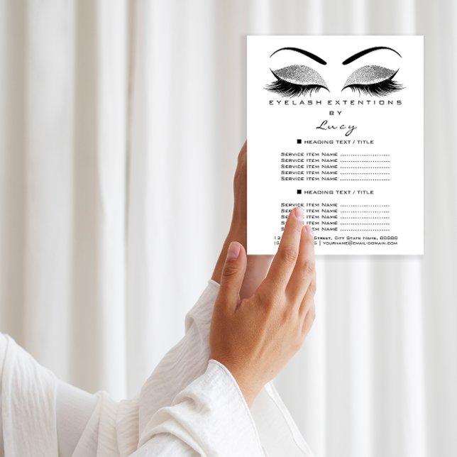 Flyer Makeup Artist Beaust Glitter Price Black White (Makeup Artist Beauty Glitter Price Black White Flyer)