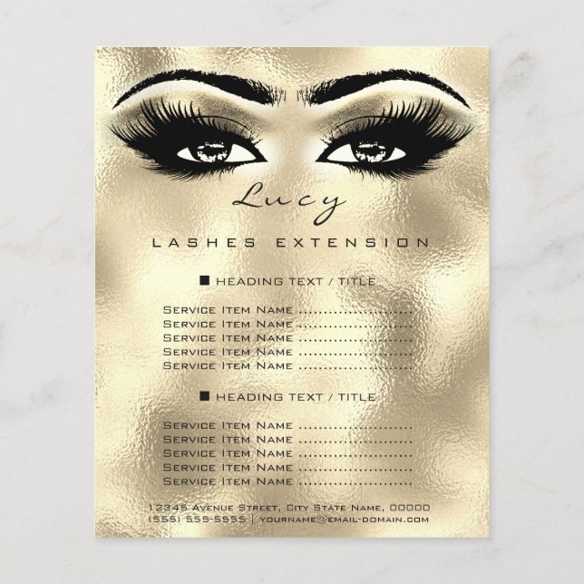 Flyer Makeup Artist Beauts Lashes Dourados Price List Ey (Verso)