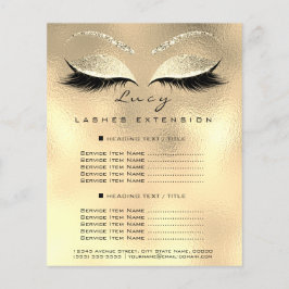 Flyer Makeup Artist Beauty Lash Glitter Price List Doura