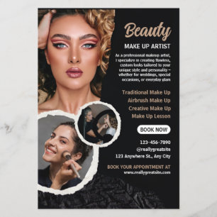 Flyer Makeup Artist Beauty Salon Professional Business