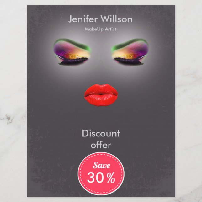 Flyer Makeup Artist Discount Offer (Frente)