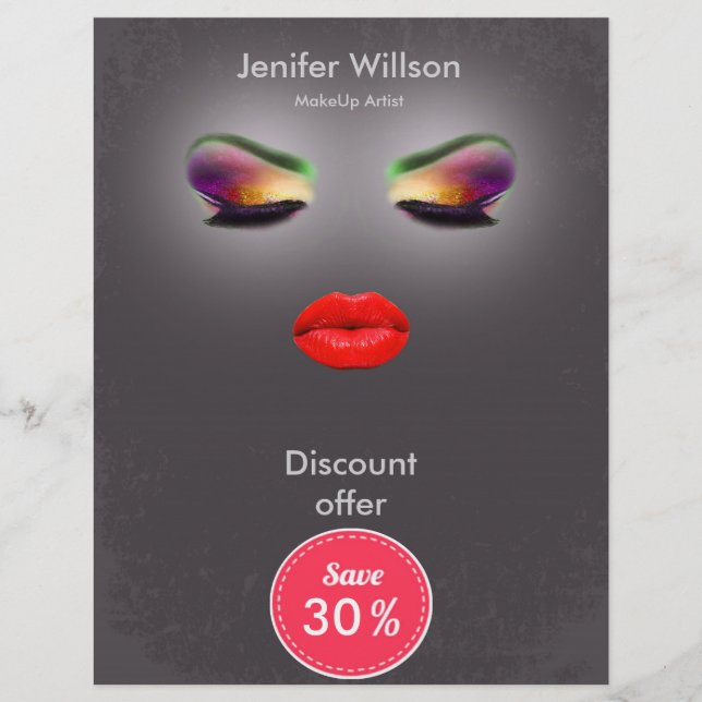 Flyer Makeup Artist Discount Offer (Frente)