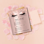 Flyer Makeup Beauty Salon Brown Glitter Price List<br><div class="desc">coleção de salão de beleza de luxo florenceK</div>