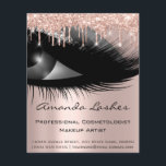 Flyer Makeup Beauty Salon Pink Glitter Drives Cinza<br><div class="desc">coleção de salão de beleza de luxo florenceK</div>