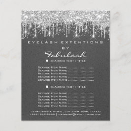 Flyer Makeup Beauty Salon Silver Drives Cinza Kraft