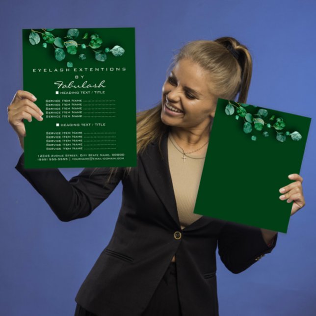 Flyer Makeup Hair Salon Woodland Eucalyptus Organic (Makeup Hair Salon Woodland Eucalyptus Organic Flyer)