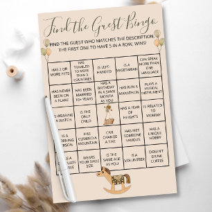Flyer Mamãe Goose Gênero Jogo do Bingo do Chá de fraldas