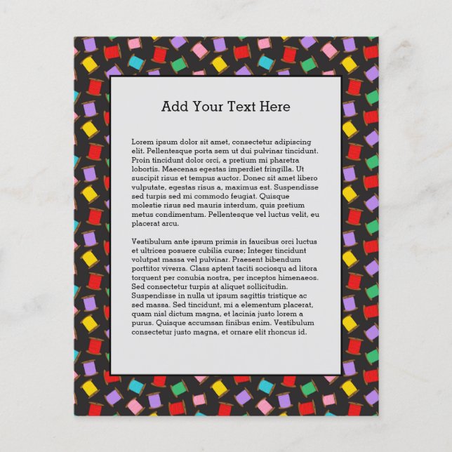 Flyer Manchas de costura de fios pretos de costura (Frente)