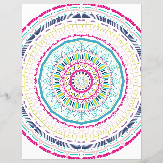 Flyer mandala colorida (Frente)