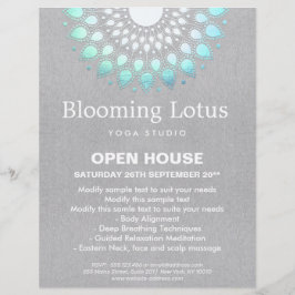 Flyer Mandala de Lótus Turquesa