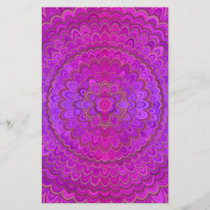 Flyer Mandala violeta da flor