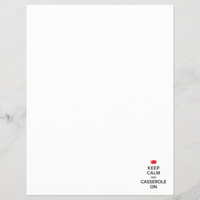 Flyer Mantenha a calma e o casserole ligados (Frente)