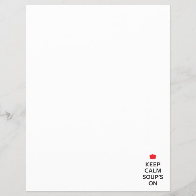 Flyer Mantenha a sopa calma ligada (Frente)