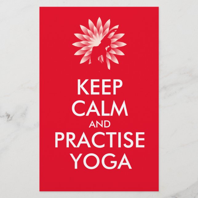 Flyer Mantenha calma e pratique yoga (Frente)
