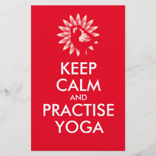Flyer Mantenha calma e pratique yoga
