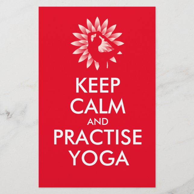 Flyer Mantenha calma e pratique yoga (Frente)