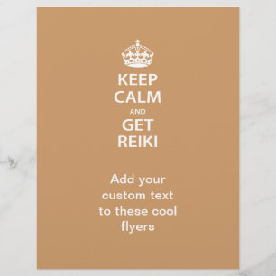 Flyer Mantenha calmo e obtenha Reiki