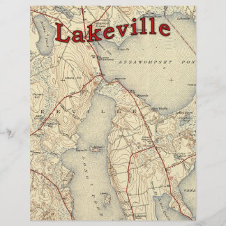 Flyer Mapa Antigo de Lakeville Massachusetts