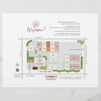 Flyer Mapa de propriedades do Hotel / Design personaliza