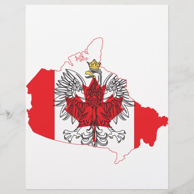 Flyer Mapa de Sinalizador do Polônia Canadá (Frente)