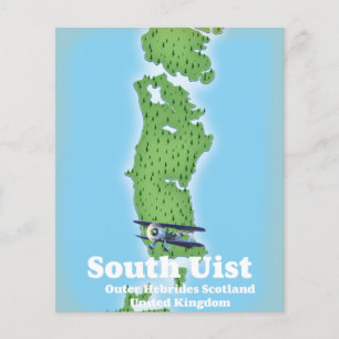 Flyer Mapa do Sul Uist Outer Hebrides Scotland