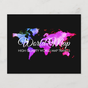 Flyer Mapa Mundial Elegante Viagem Globo Agente de Viage