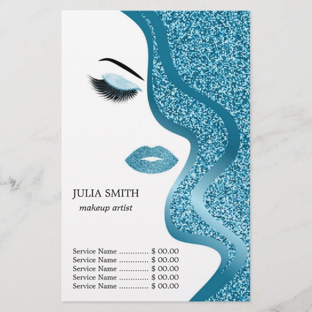 Flyer Maquiagem com efeito glitter (Frente)