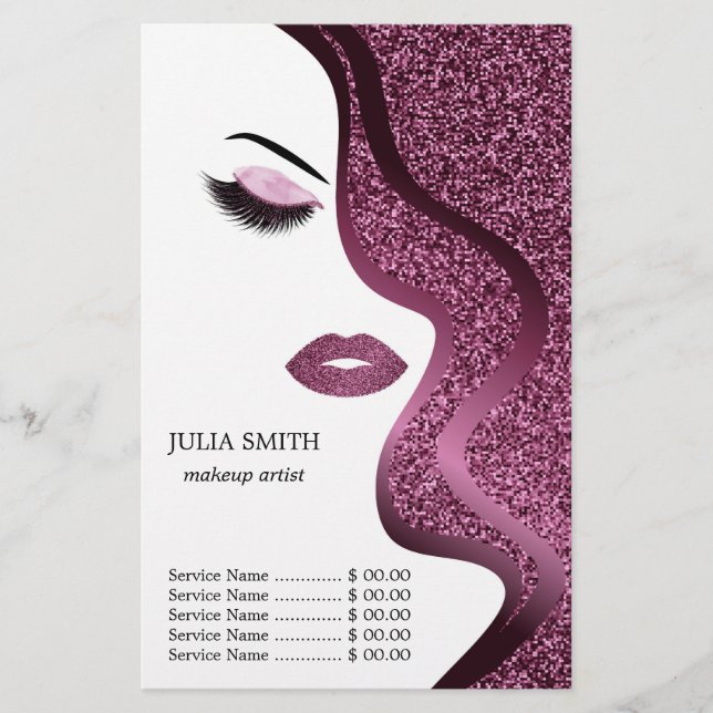 Flyer Maquiagem com efeito glitter (Frente)