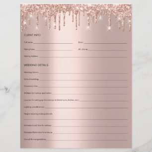 Flyer Maquiagem Consulta de noivas Formulário Rosa