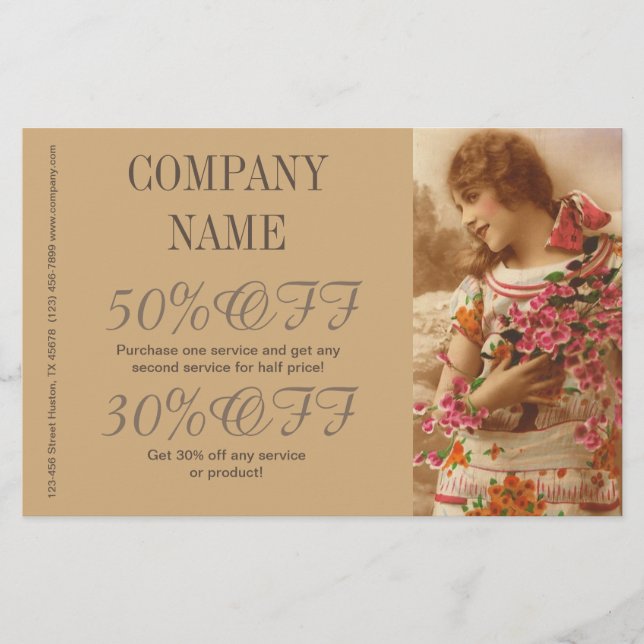 Flyer maquiagem de garota do grande gatsby cabeleireiro  (Frente)